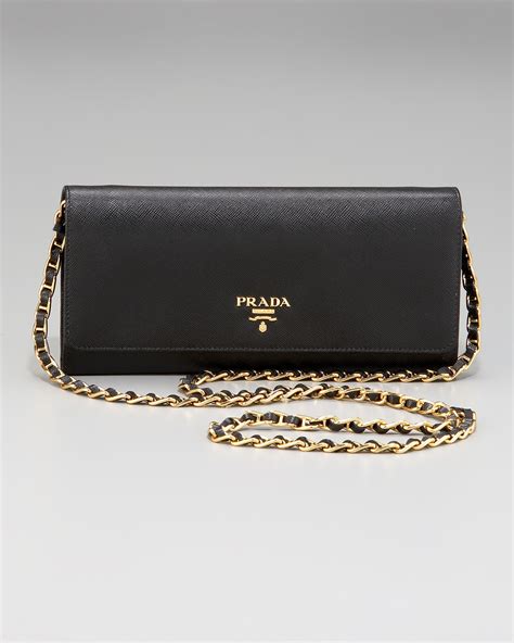 prada saffiano zip chain wallet|Prada saffiano long wallet.